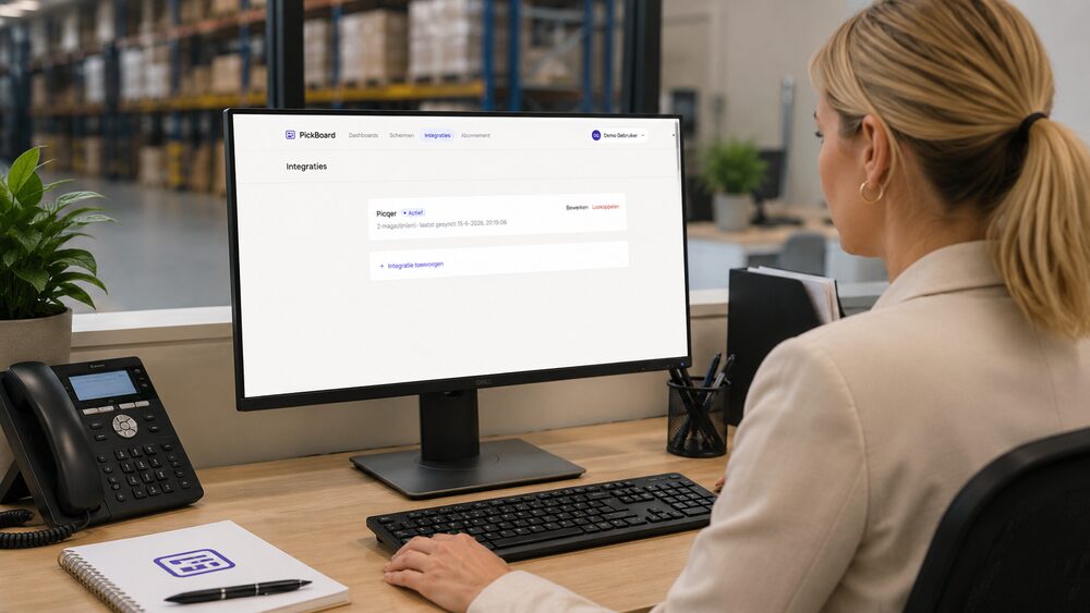 Iemand koppelt Picqer aan PickBoard op het integratiescherm